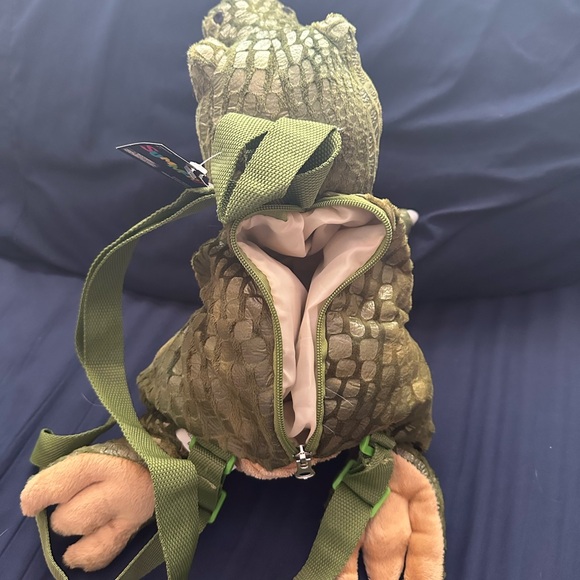 Green Dinosaur Reptile Backpack for Kids - Picture 2 of 2